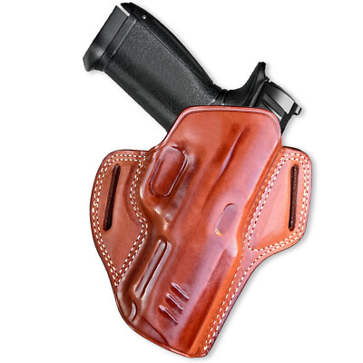 Leather OWB Pancake Holster Custom Fit, Walther WMP 22 Magnum 4.5''Barrel #1637#