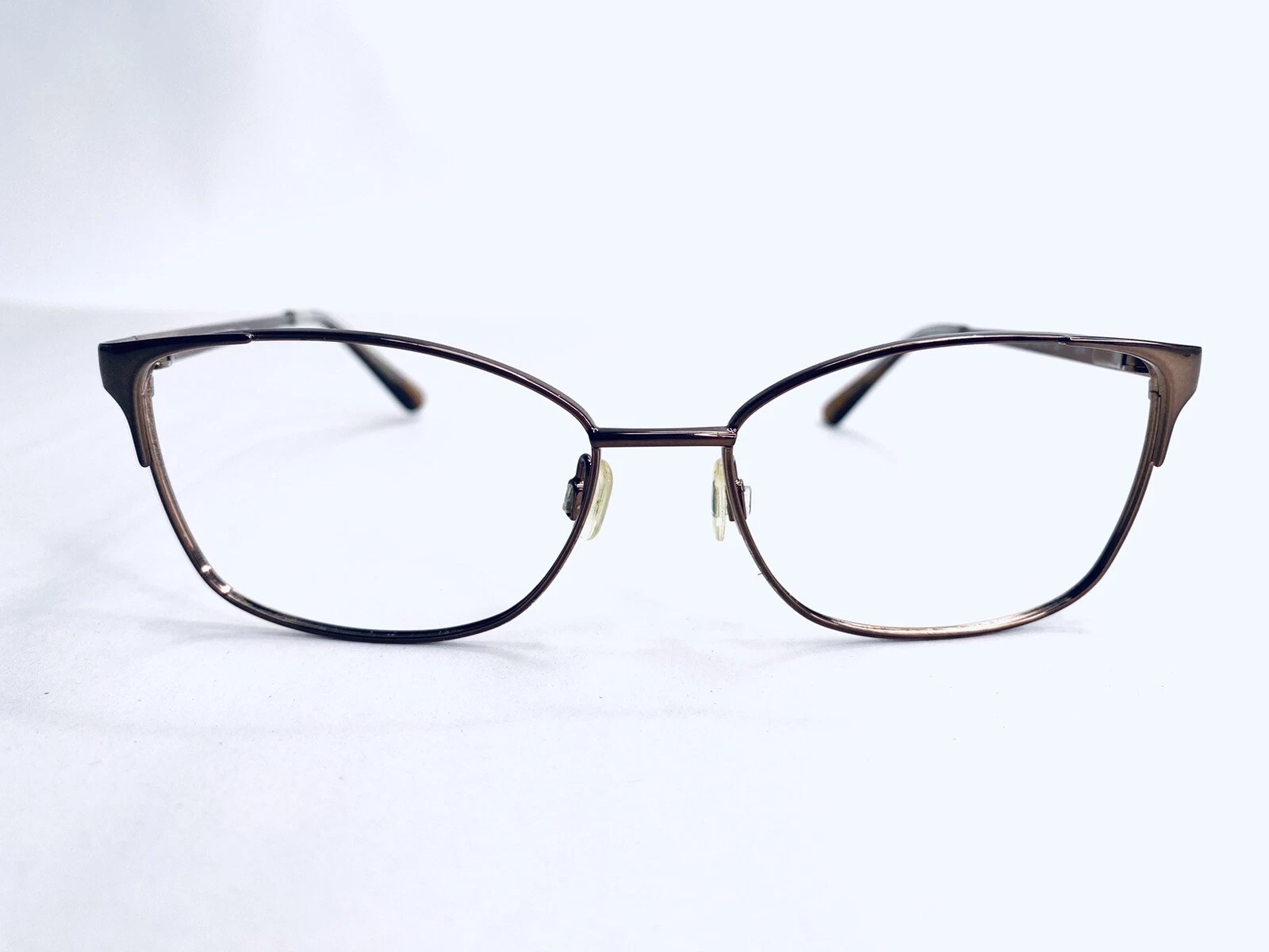 New Anne Klein Copper Metal Brown Square Eyeglasses AK5033 200 Mocha 54 15 135