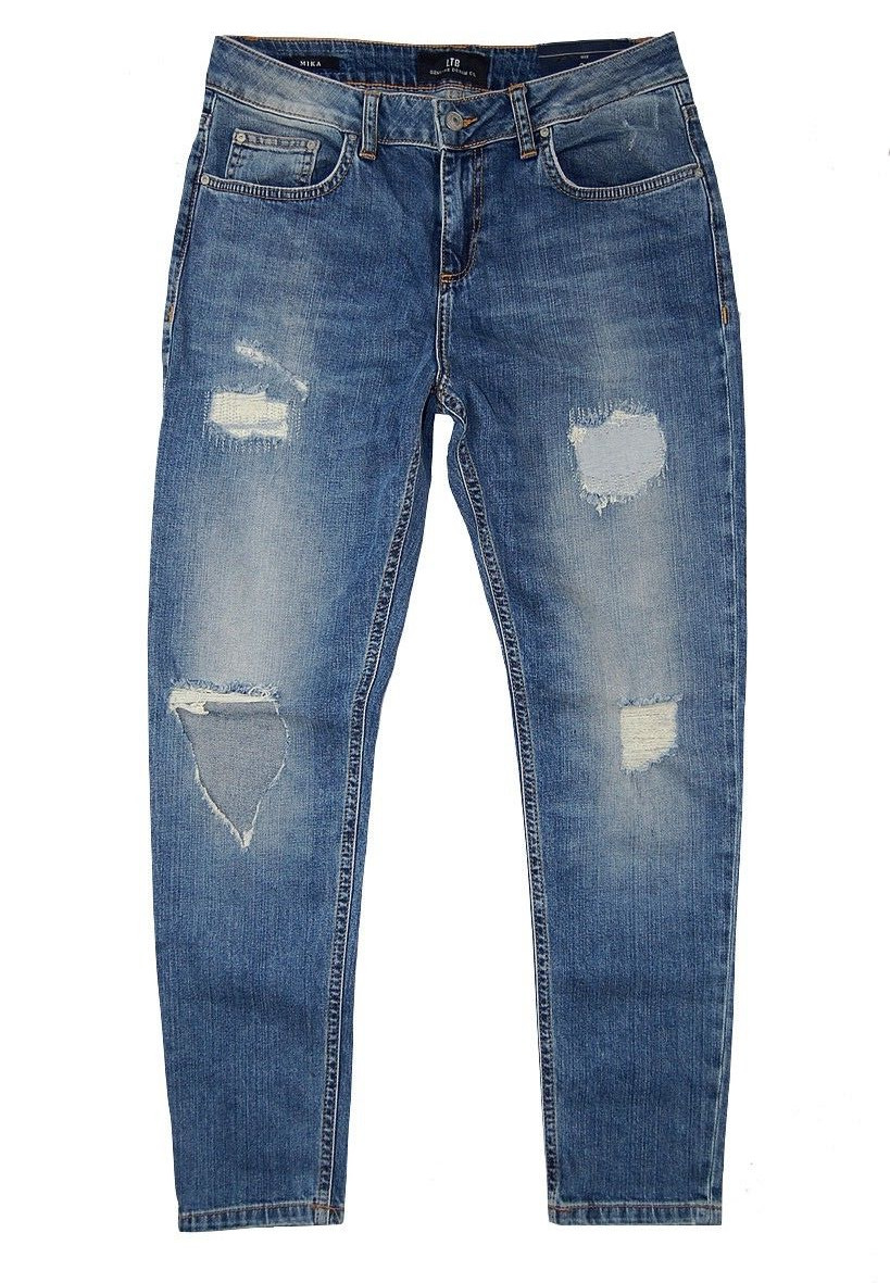 LTB Boyfriend Jeans Mika Destroyed W29-W30 L32 Womens Stretch Trousers Blue  Dist