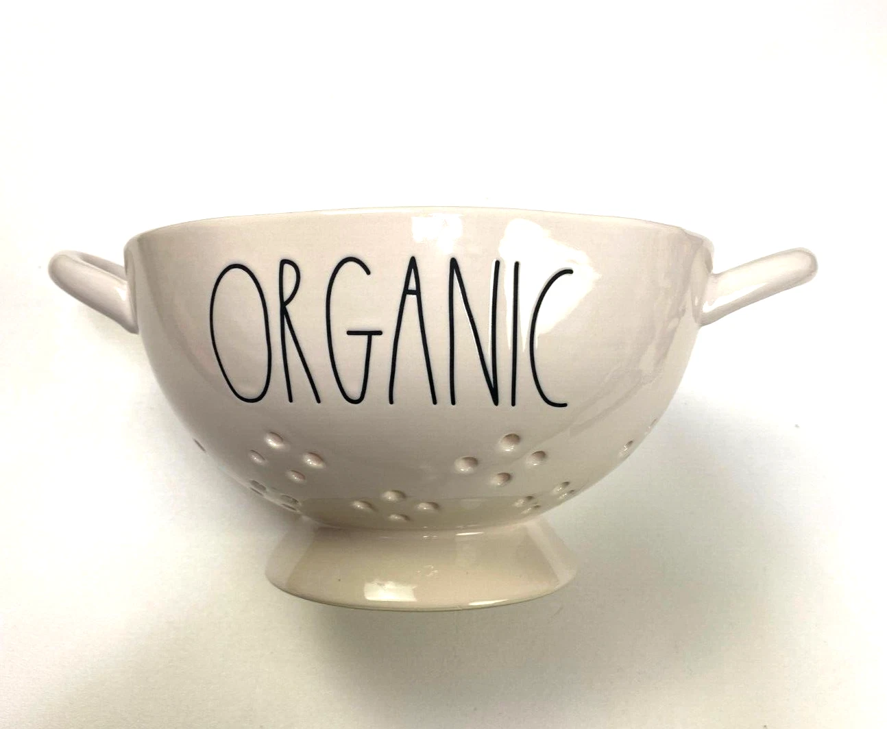 Rae Dunn "ORGANIC" Colander Bowl Kitchen Strainer Farmhouse