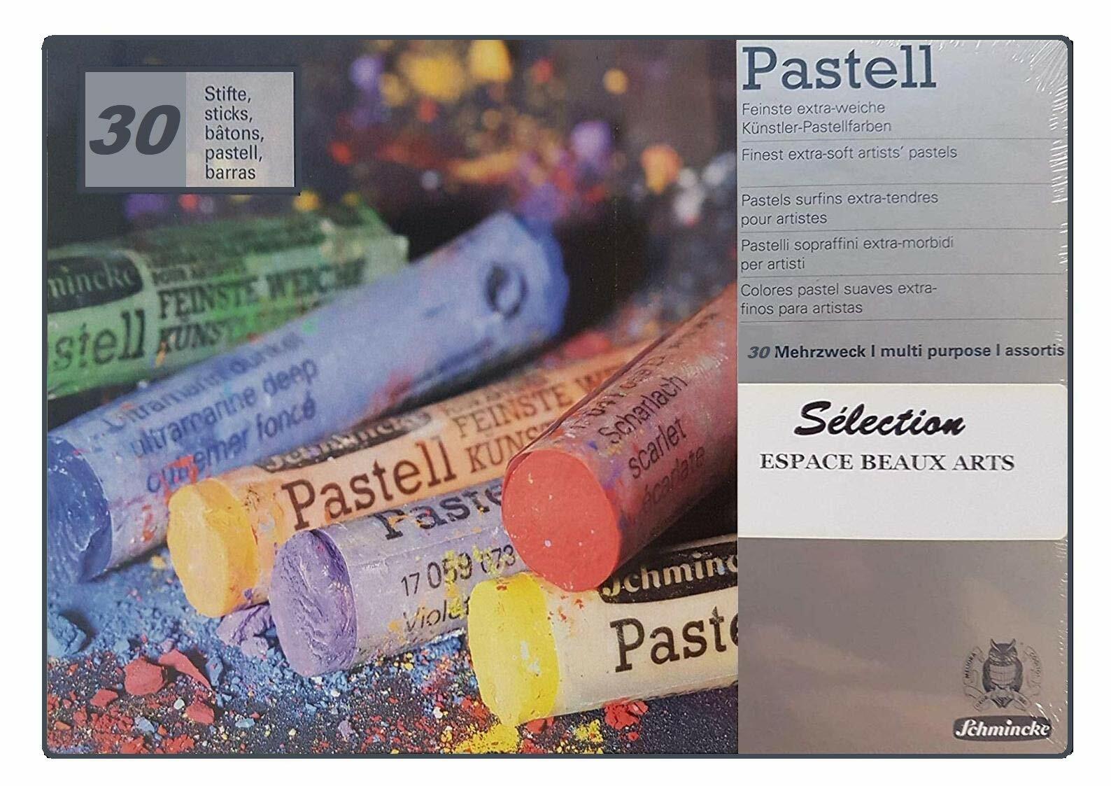 Schmincke Soft Pastel Cardboard Box Set - 30 Stick General Selection - Art Suppl