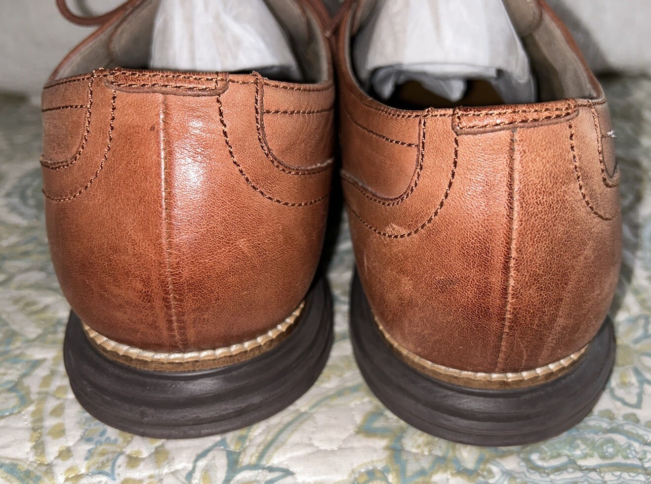 SAOLA Cole Haan taglia 13 uomo originale Grand Wingtip Oxford Woodbury Java leggero