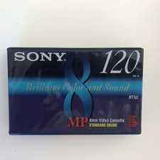 New Sealed Sony 8mm Video Cassette Tape P6-120MP 120 Min Classic Media
