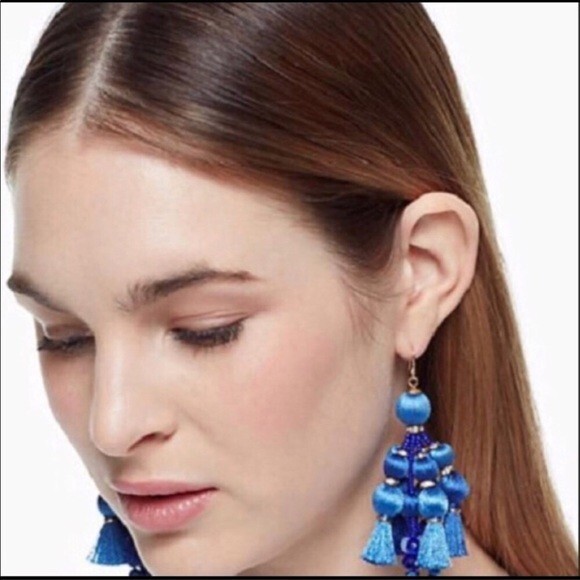 Kate Spade タッセル ピアス Pretty Poms Tassel NWT Kate Spade Pretty Poms Blue Tassel Bracelet & Earrings