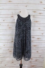 LIV Sleeveless Floral Dress Beaded Collar Animal Print Size 6 New With Tag