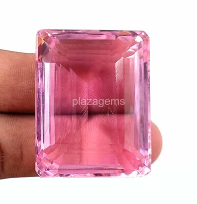 199 Ct Beautiful Pink Topaz Emerald Cut EGL Certified Brazil Gemstone 4AUJ