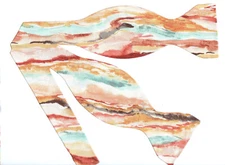 Painted Canyon Bow tie, Trendy Pastel Earthtone Watercolors, Self-tie Bow tie