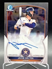 2023 Bowman Chrome Jacob Melton Chrome Auto Astros Prospect #CPA-JML