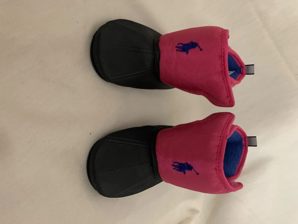 Ralph Lauren Active Rosa Nylon Albirta EZ Botas Bebé Talla 3 NUEVAS EN CAJA  Foto 4 de 4