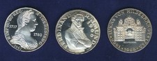 AUSTRIA  25 SCHILLING PROOF SILVER COINS: 1966, 1967, & 1968