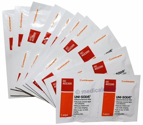 مناديل إزالة المواد اللاصقة Uni Solve Smith & Nephew Uni Solve Uni-Solve، 50 لكل منها 402300