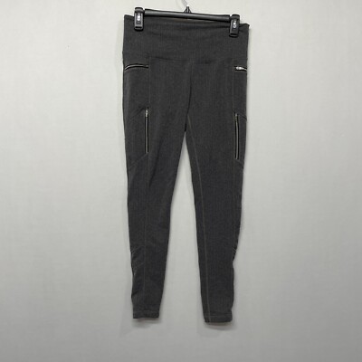 ★ ATHLETA ★ Athleta Sly Drifter Zipper Pockets Gray Herringbone Leggings Size