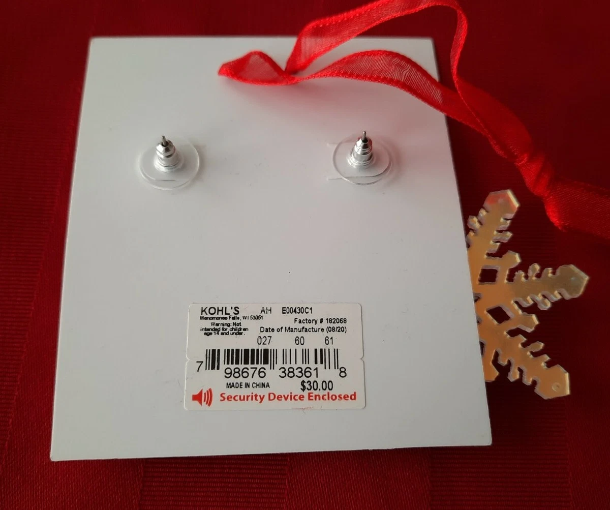 Kohls snowflake best sale earrings