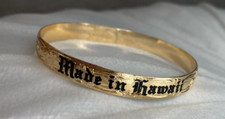 Custom 8mm Hawaiian Heirloom Bracelet Gold Engraved Pre-owned Gold Vermeil