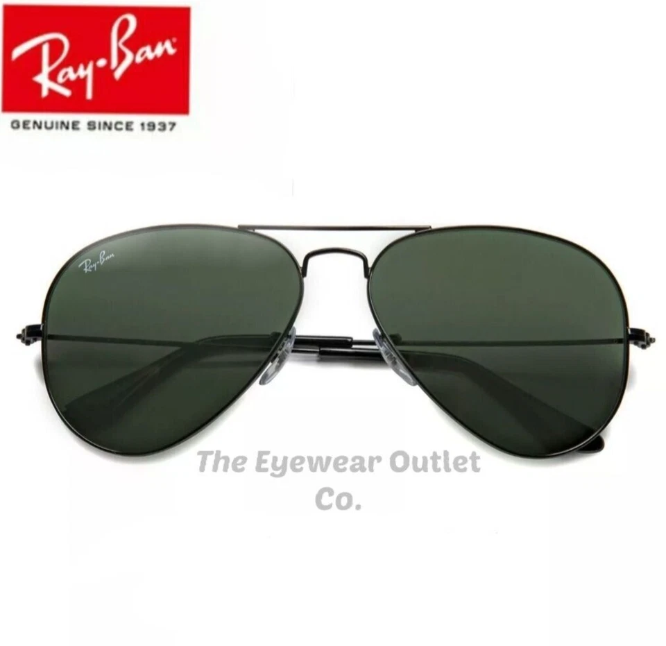 Store Display Rayban Aviator Black RB3025 Standard 58mm Large 62mm Men / Women - Image 3 of 4
