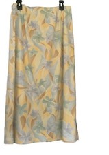 Talbots Tropical Floral Side Slits Modest Beach Maxi Skirt Womens Size 12 Petite