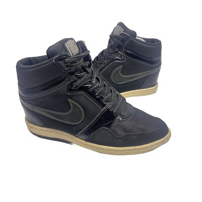 Nike Force Dunk Sky Hi Hidden Wedge WOMENS SIZE 8.5 Shoes Black Force Platform
