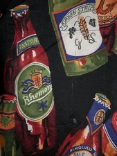 Men's BEER Shirt Size Large PARADISE FOUND Button SS HAWAIIAN HOPS MANCAVE BREW