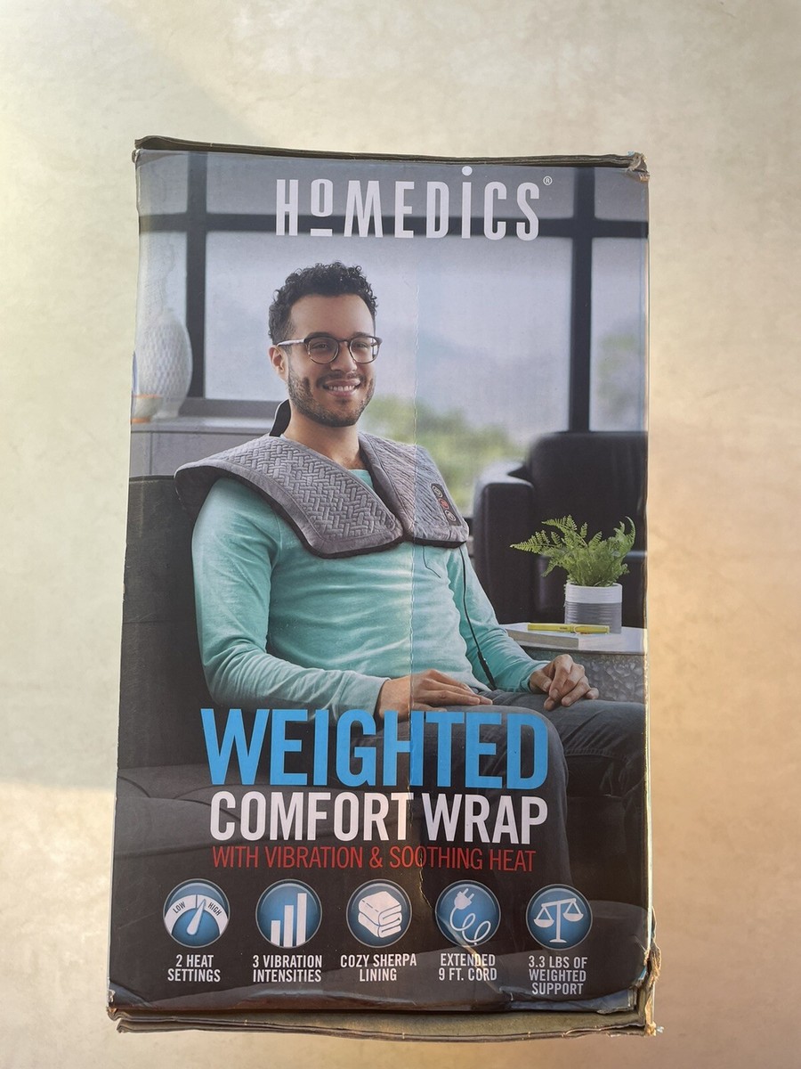 NIB) Homedics Weighted Comfort Wrap with Vibration and Soothing Heat New