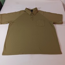 Knightsbridge Men's Brown Cotton Blend Short Sleeve Polo Shirt Size 2X