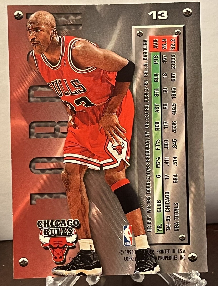 Michael Jordan 1995-96 Fleer Metal # 13 Chicago Bulls Michael