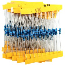 300pcs 1/4W 1 Metal Film Resistors 10pcs x 30 Values 10 to 1M ohm 5-band Code