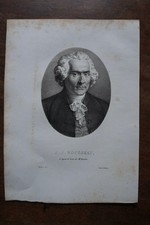 ROUSSEAU J.J. . portrait. 1821 lithograph.