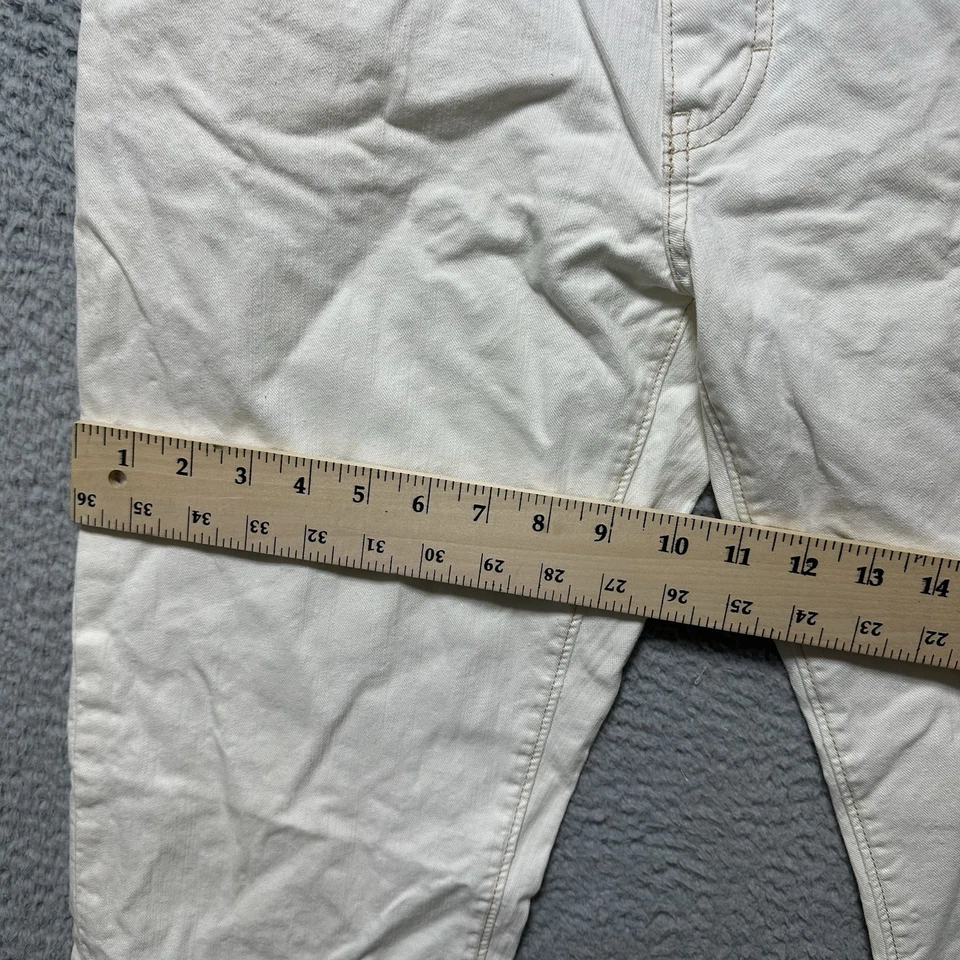 J.CREW Vintage Slim Jeans Mens 32x34 Ivory Denim Cotton Fit 5-Pocket Preppy - Image 4 of 4