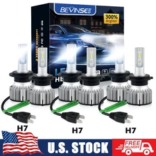 H7 LED Headlight Fog Light Bulbs Set For Audi A4 Quattro 1998-2001 Q7 2007-2009