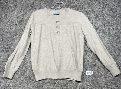 Cotswold Collections Sweater Cashmere Lamb Wool vory Size M