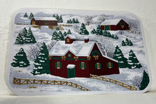 Kmart Trim‑A‑Tree Vinyl Christmas Placemats VTG Set of 10 17.5"x11.5" Holiday