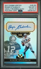2017 PANINI VERTEX HIGHLY REVERED AUTO #HR-RS ROGER STAUBACH 2/10 PSA 8 AUTO 10