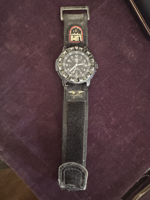 Vintage Luminox F-117 Nighthawk GMT 44mm Black USAF Stealth Works