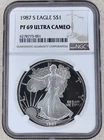 Photo of a 1987-S American Silver Eagle Proof from an eBay listing that sold on Jul 4, 2026