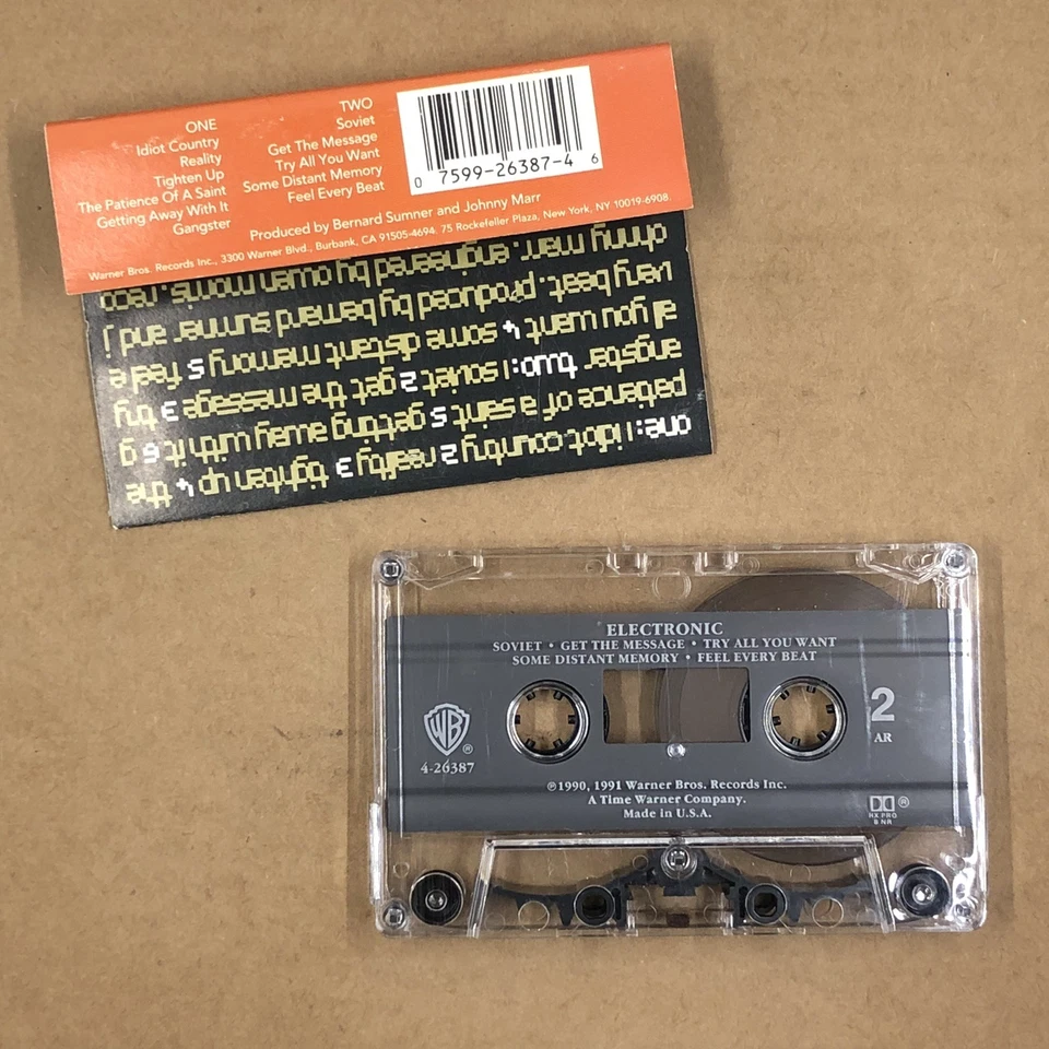 ELECTRONIC Cassette Tape 90s Synth Pop MARR SUMNER SMITHS NEW ORDER - Image 3 of 4