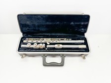 Vintage Bundy Selmer Flute SN 413687 Silverplated Nickel In Case