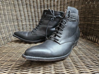(N010 A70) GO'WEST – Bottines western en cuir noir – Taille 6 ≈ 38/38,5 - Photo 1/4