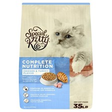 Complete Nutrition Chicken  Turkey Flavor Dry Cat Food 35 lb Bag