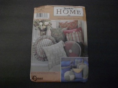 Simplicity Pattern 8859 Pillow Package: Bed Rest, Pillow Covers, Pillows  Uncut