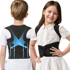 Posture Corrector for Kids, Adjustable Full Back Support, Back Brace for Upper a