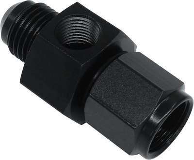 #ad 6AN Fuel Pressure Take Off Fitting Male Flare to 6 Female Swivel with 1 8 NPT G $14.99