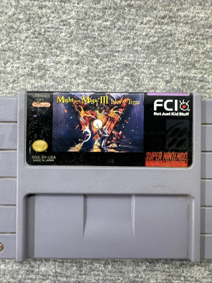 Might & Magic III Isles of Terra (Super Nintendo SNES) - Tested - Authentic - Image 2 of 4