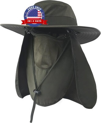 Sombrero para el sol Mujer Hombre de ala ancha UPF 50+, Pesca Senderismo Playa