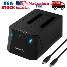 USB Type C SATA 2.5   3.5  Dual Bay Hard Drive Docking Station, Offline Cloning