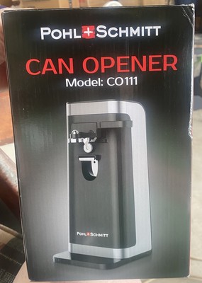 Pohl Schmitt CO111 Electric Can Opener w/ Knife Sharpener & Bottle Opener Black