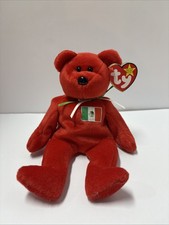 TY Beanie Baby OSITO Mexican Flag Red Bear 1999