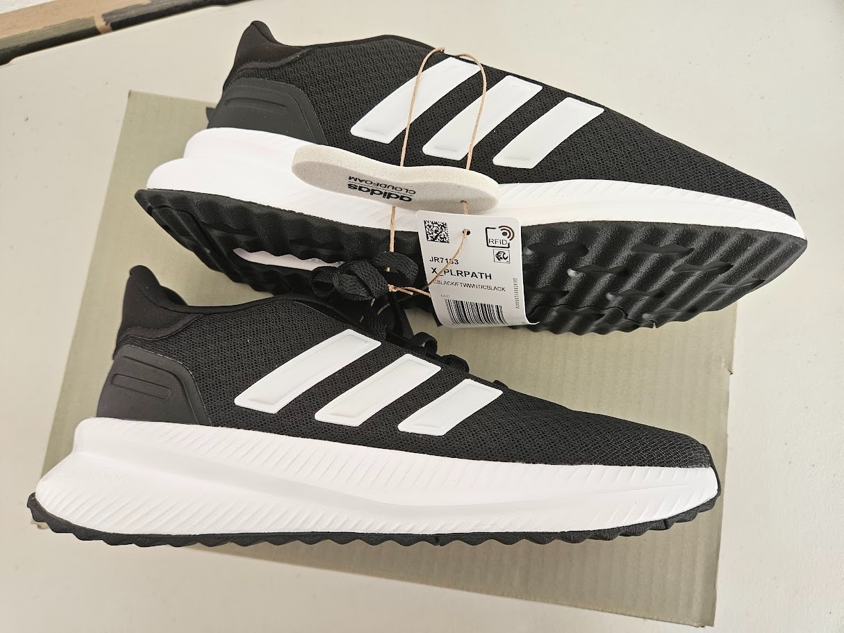 Adidas X_PLRPATH Women's Size 7 Cloudfoam Comfort Black/White Running Shoe NIB