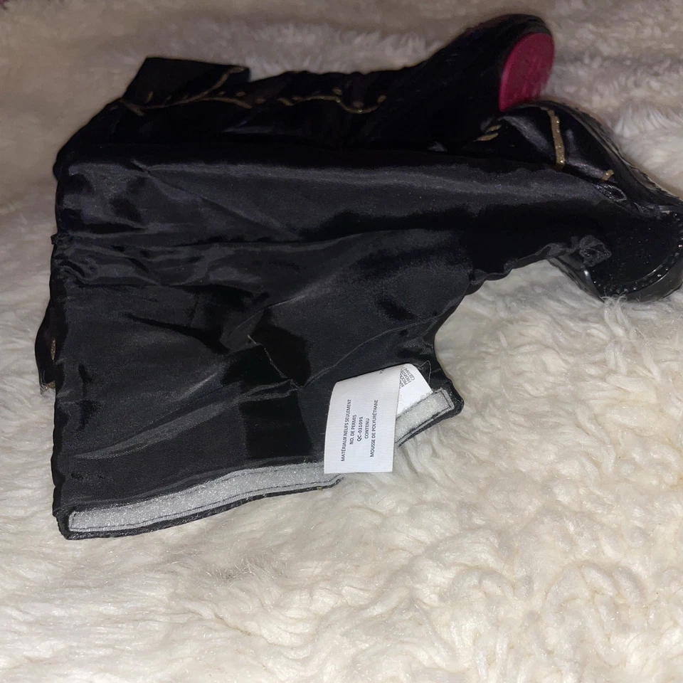 Disney Frozen Little Girls Anna Black Dress up Play Boots Shoes Size One Size - Image 4 of 4