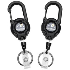 Retractable Keychain Heavy Duty,10 OZ Strong Retraction Badge Reel,28in/70cm ...