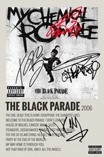 My Chemical Romance MCR Tour Poster The Black Parade 2006 Autograph Reproduction